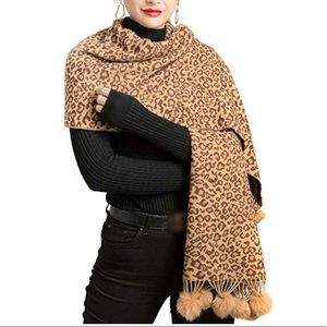 Leopard Cashmere Shawl Wrap